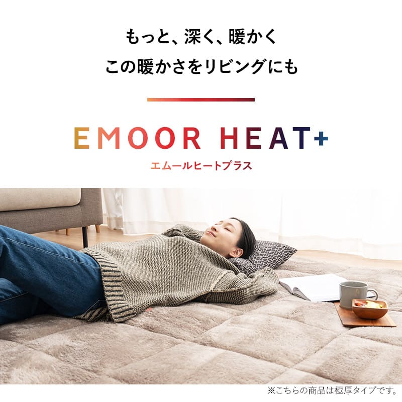 ラグ ラグマット カーペット 絨毯 130×190cm 1.5畳 長方形 洗える 吸湿発熱 極暖 あったか 暖かい 冬用 防寒対策 寒さ対策 ボリューム 敷きパッド マット 寝具 ふわふわ もこもこ 秋冬 エムールヒートプラス 無地 北欧 敬老の日 クリスマス ギフト 送料無料 ブラウン ノーマルタイプ