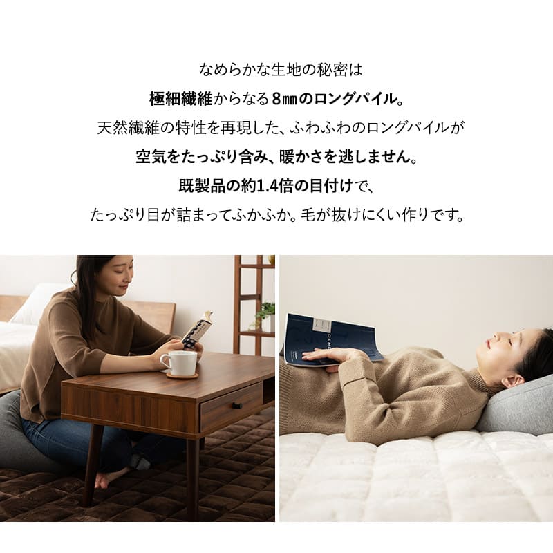 ラグ ラグマット カーペット 絨毯 130×190cm 1.5畳 長方形 洗える 吸湿発熱 極暖 あったか 暖かい 冬用 防寒対策 寒さ対策 ボリューム 敷きパッド マット 寝具 ふわふわ もこもこ 秋冬 エムールヒートプラス 無地 北欧 敬老の日 クリスマス ギフト 送料無料 ブラウン ノーマルタイプ