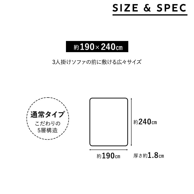 ラグ ラグマット カーペット 絨毯 190×240cm 3畳 長方形 洗える 吸湿発熱 極暖 あったか 暖かい 冬用 防寒対策 寒さ対策 ボリューム 敷きパッド マット 寝具 ふわふわ もこもこ 秋冬 エムールヒートプラス 無地 北欧 敬老の日 クリスマス ギフト 送料無料 アイボリー ノーマルタイプ