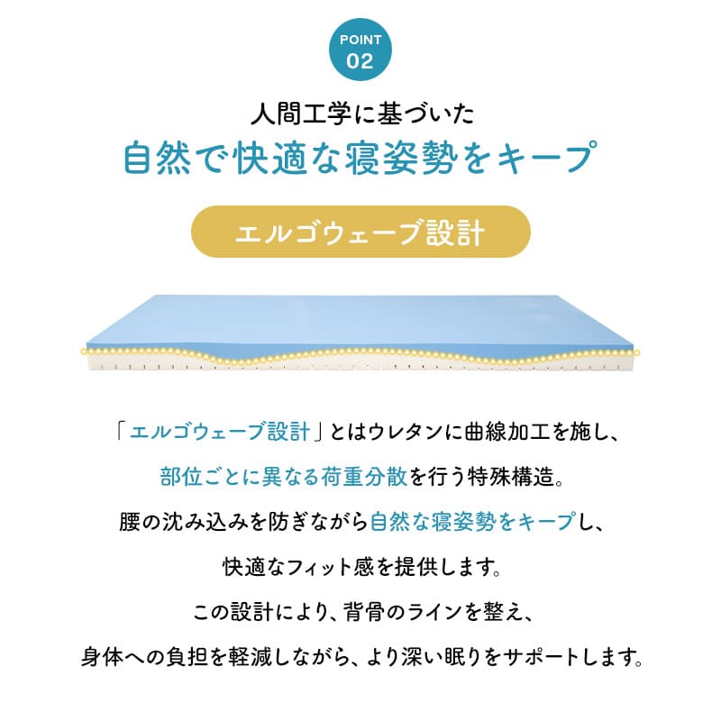 エルゴノマットレス ホワイト シングル