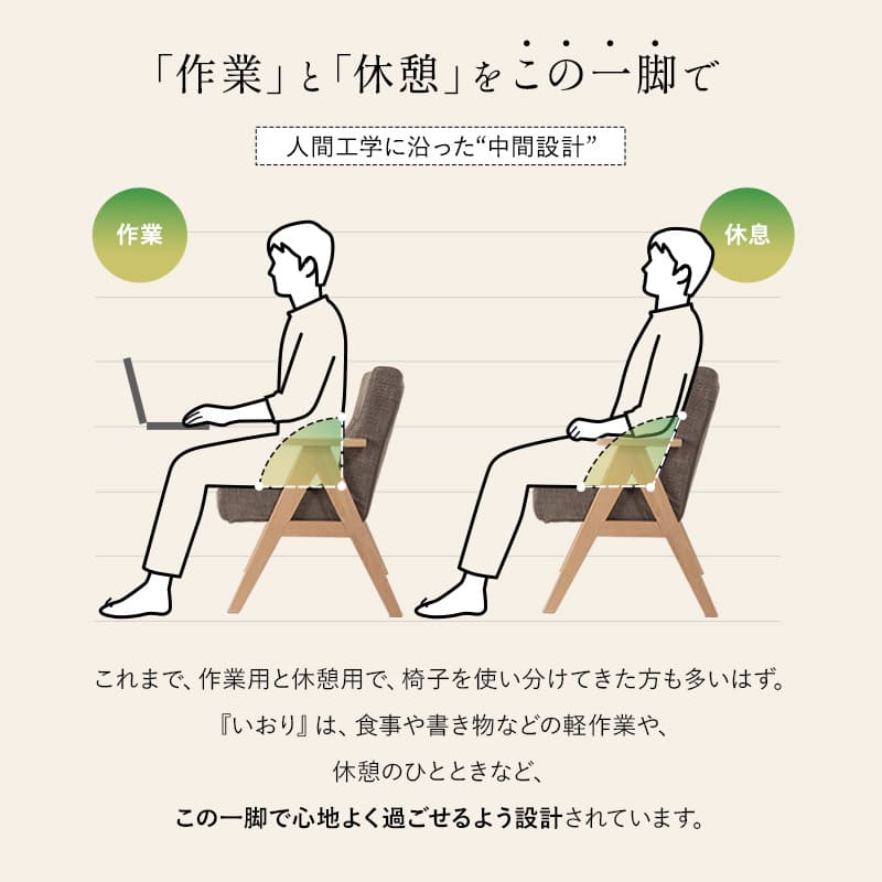 ダイニングチェア 高座椅子 完成品 肘掛け付き 軽量 ポケットコイル 天然木 デスクチェア ワーク チェア ダイニング リビング 椅子 いす イス コンパクト 肘付き 在宅 リモート PC パソコン 学習 勉強 食卓 いおり 北欧 おしゃれ living&dining 送料無料 エムール ブラウン