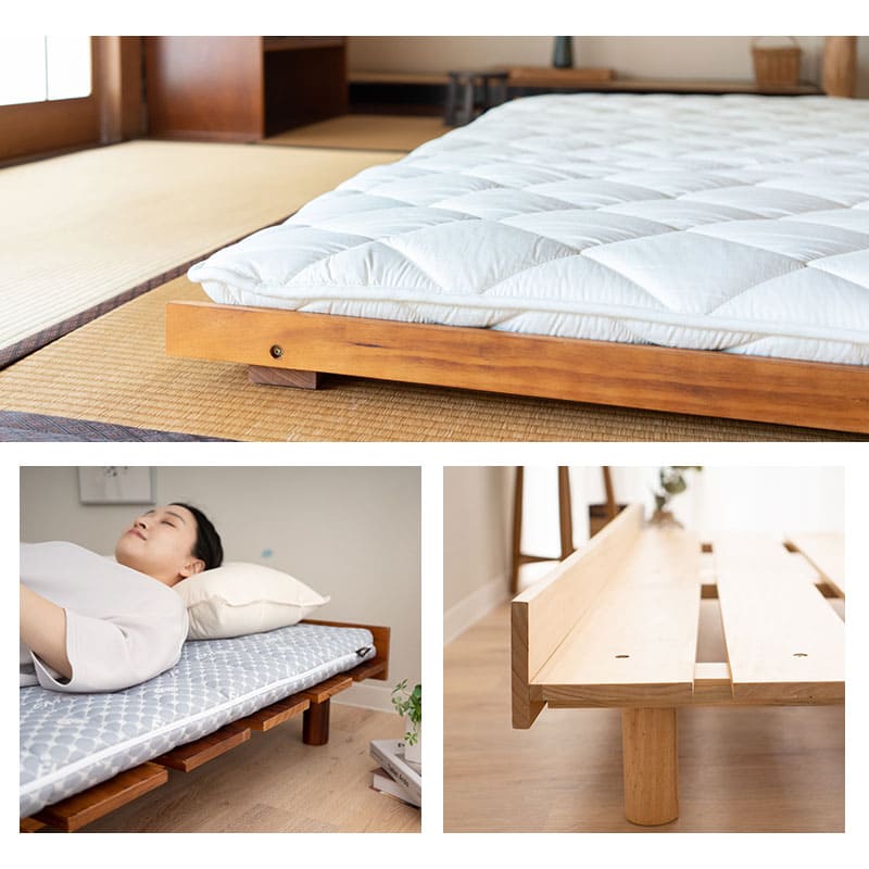 すのこベッド ベッドフレーム セミダブル アースナチュラル