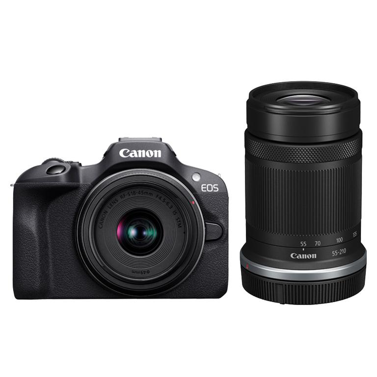 キヤノン カメラ ミラーレス一眼カメラ EOS R100 ダブルズームキット ブラック Canon