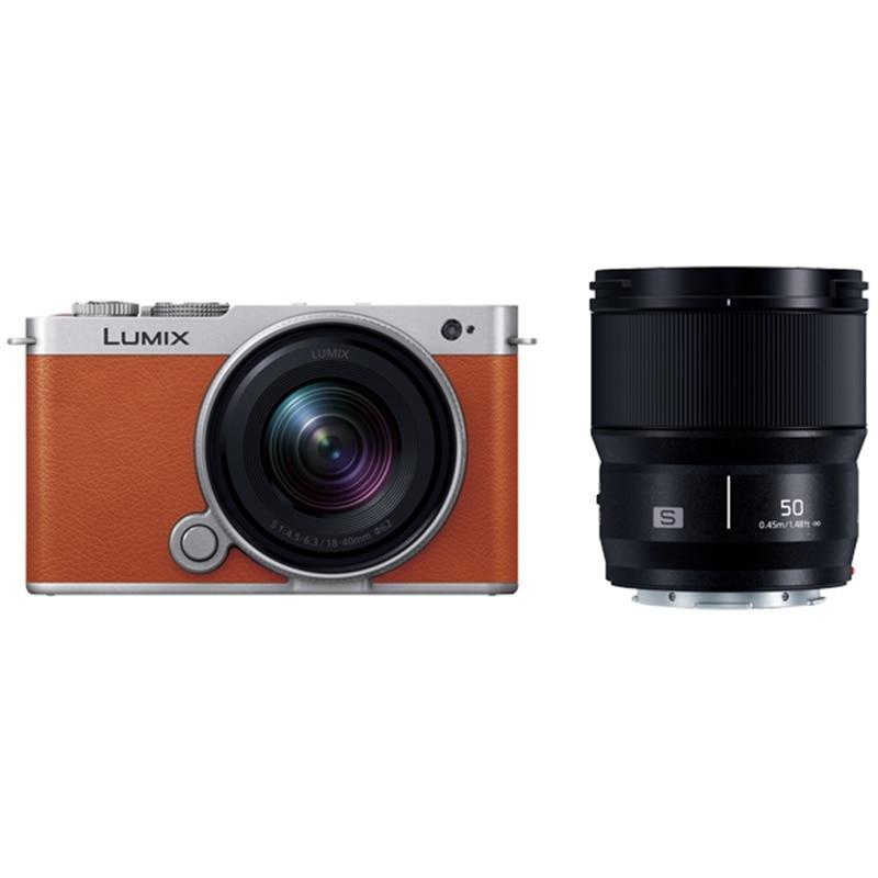 パナソニック ミラーレス一眼カメラ フルサイズ ダブルレンズキット LUMIX DC-S9W-D キャメルオレンジ Panasonic