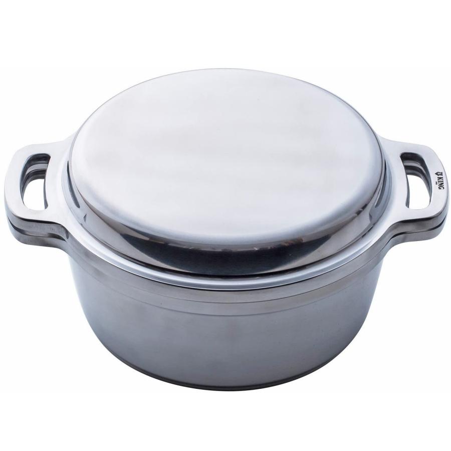 キング 両手鍋 日本製 無水鍋 24cm IH/ガス対応 多機能 1鍋8役 600034 KING