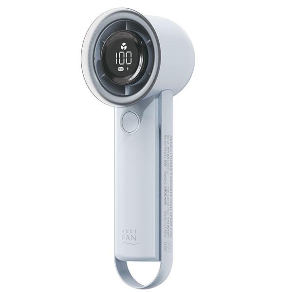ROA ロア・インターナショナル AB26695BL アイスブルー 携帯扇風機 ハンディファン ストラップ付 abbiFan Turbo