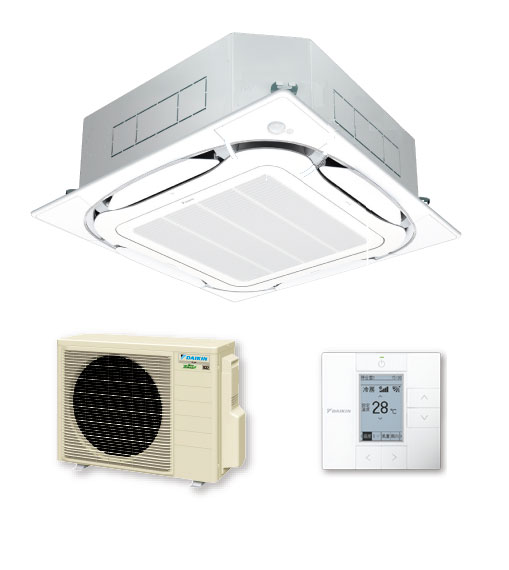 ダイキン 業務用エアコン 天井埋込カセット型 S-ラウンドフロー 標準 SZRC80BYT フレッシュホワイト DAIKIN