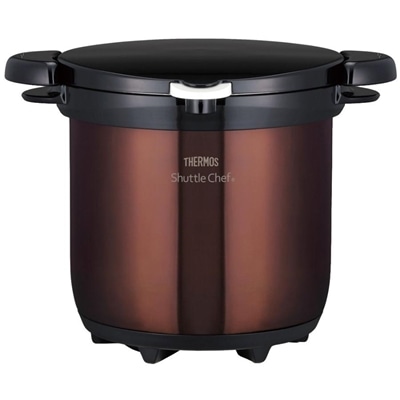 サーモス 真空保温調理器 4.5L シャトルシェフ KBG-4500 クリアブラウン THERMOS