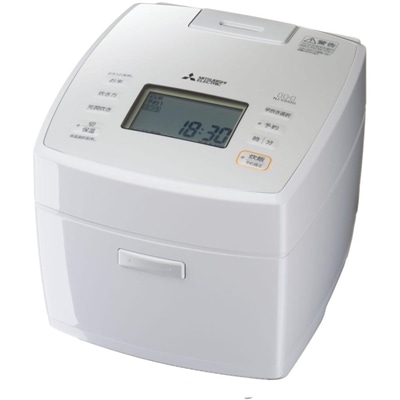 三菱電機 炊飯器 5.5合炊 IHジャー炊飯器 備長炭 ダブル備長炭コート 炭炊釜 NJ-VS10G-W 月白 MITSUBISHI