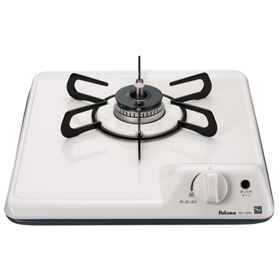 パロマ ガスコンロ プロパンガス用 1口 ビルトインガスコンロ ミニキッチン PD-100H-LP ナチュラルホワイト Paloma