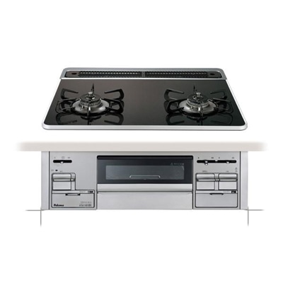 パロマ ガスコンロ 都市ガス用 幅60cm ビルトインコンロ Sisto PD-200WS-60CK-13A クリアパールブラック Paloma
