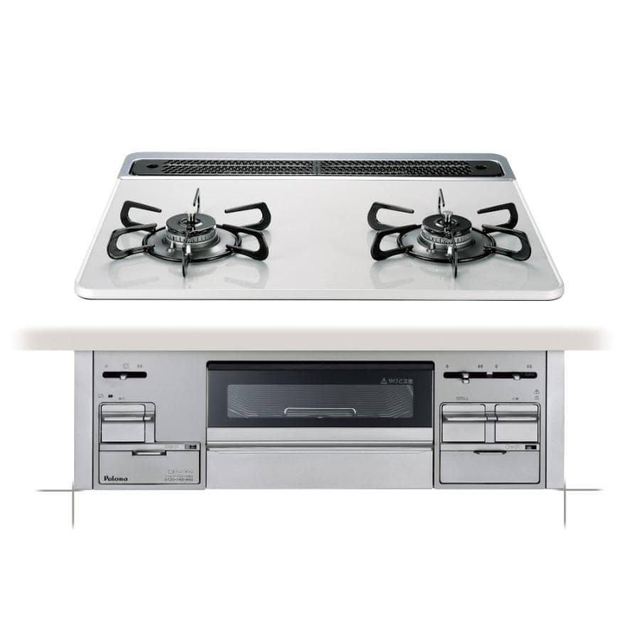 パロマ ガスコンロ 2口 幅60cm プロパンガス用 ビルトインコンロ Sisto PD-200WS-60CV LPG ティアラシルバー Paloma