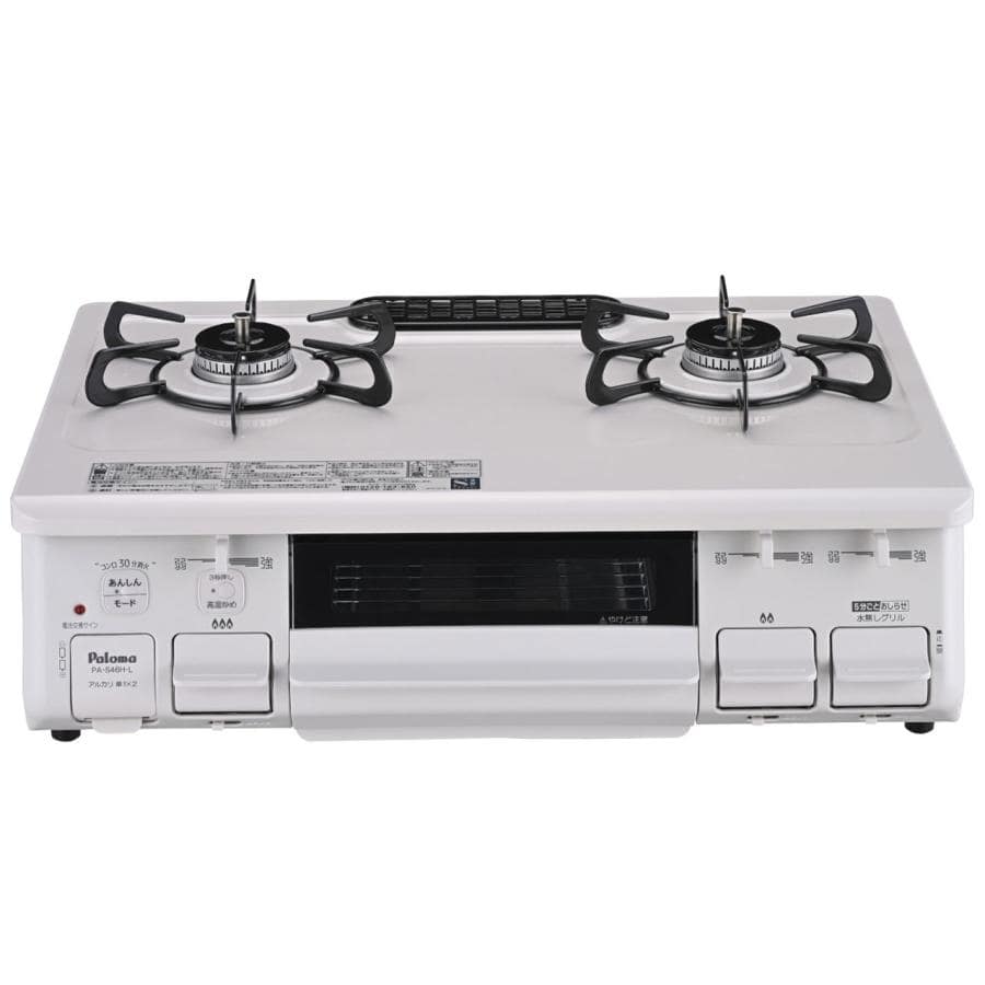 パロマ ガスコンロ 都市ガス 左強火力 幅59cm 水なし片面焼グリル PA-S46H-L 12A・13A ナチュラルホワイト Paloma