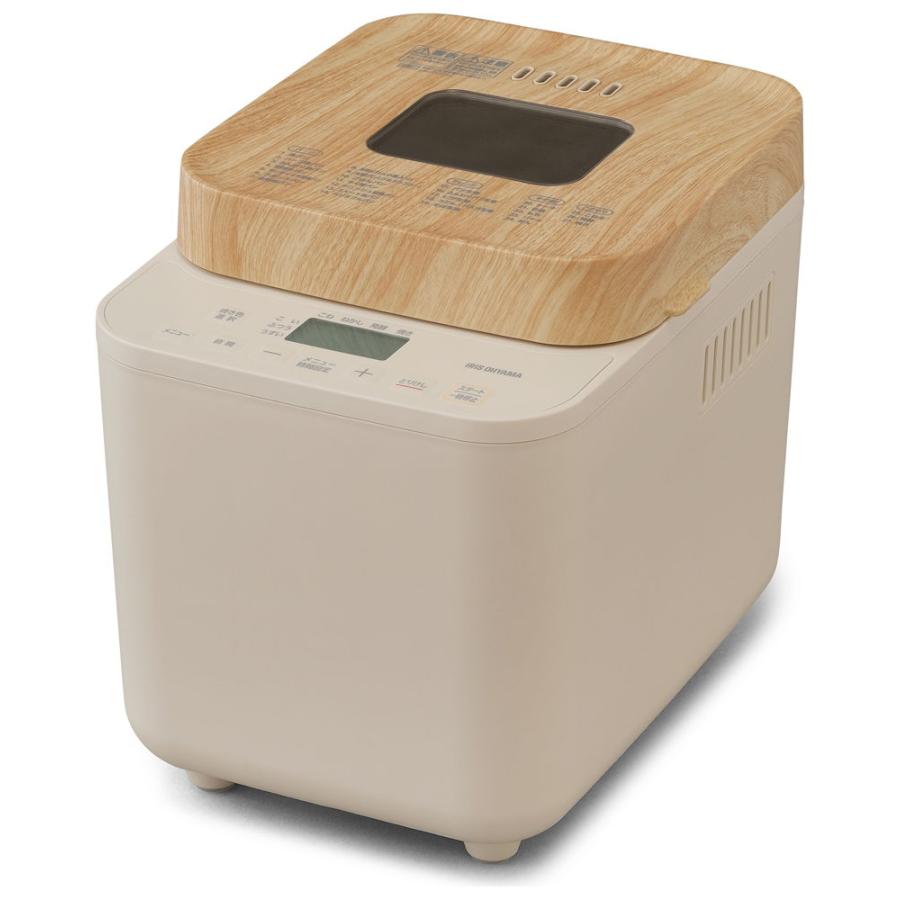 アイリスオーヤマ  ホームベーカリー 1斤 家庭用 コンパクト IBM-010-C サンドベージュ IRIS