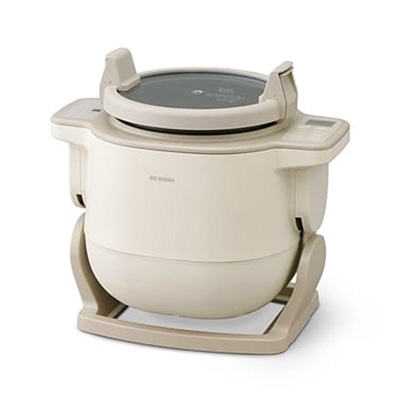 アイリスオーヤマ 自動かくはん式調理機 電気調理鍋 CHEF DRUM DAC-IB2-C アイボリー IRIS