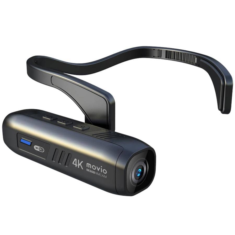 movio ナガオカ M308HMCAM ヘッドマウントカメラ Wi-Fi搭載 高画質 4K Ultra HD