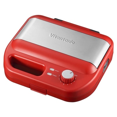 ビタントニオ ホットサンドメーカー ワッフル＆ホットサンドベーカー プレート2種付属 VWH-600-R レッド Vitantonio