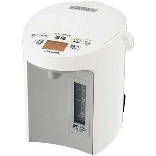 ZOJIRUSHI 象印 CV-GV22-WA ホワイト 電気ポット 2.2L マイコン沸とうVE電気まほうびん 優湯生