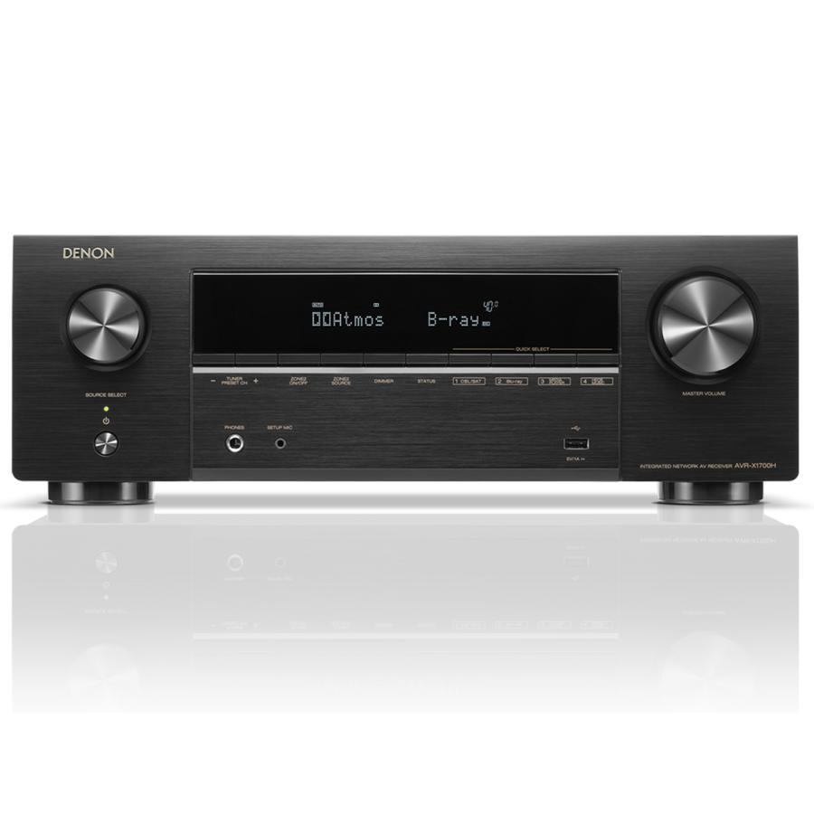 デノン AVアンプ AVサウンドレシーバー ハイレゾ対応 7.2ch AVR-X1700H-K ブラック DENON