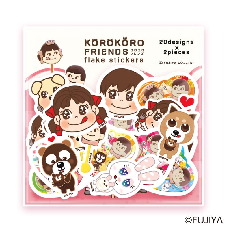 不二家 公式 コロコロフレンズ フレークシール ペコポコ ペコちゃん ポコちゃん キャラクター モチーフ