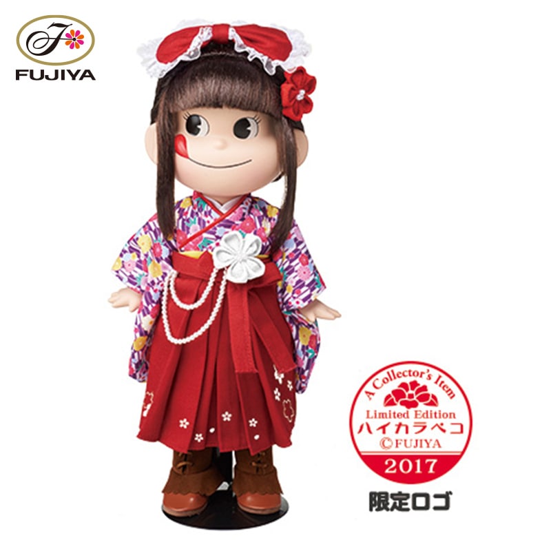 不二家 公式 YEAR'S2017 ハイカラペコちゃんビスクドール 陶器 ポリエステル 人形 ドール かわいい ペコちゃん ぺこちゃん ペコ