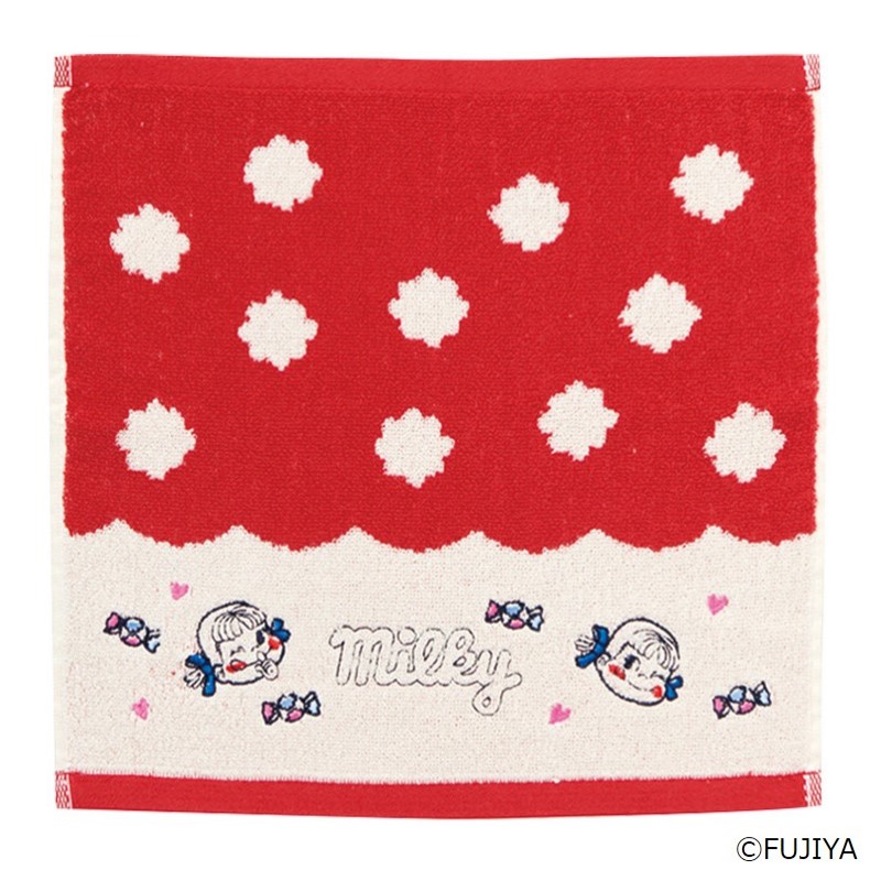 不二家 公式 バラエティペコフェイス キャリータオル タオル ペコちゃん ミルキー キャラクター