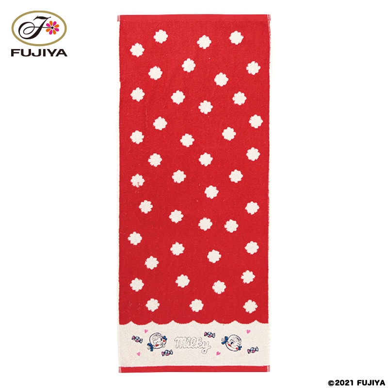 不二家 公式 ミルキーペコちゃん フェイスタオル 綿34cm 80cm 子供 子ども フェイスタオル 抗菌 防臭 キャラクター ペコちゃん ペコ ぺこちゃん 保育園 幼稚園 小学校