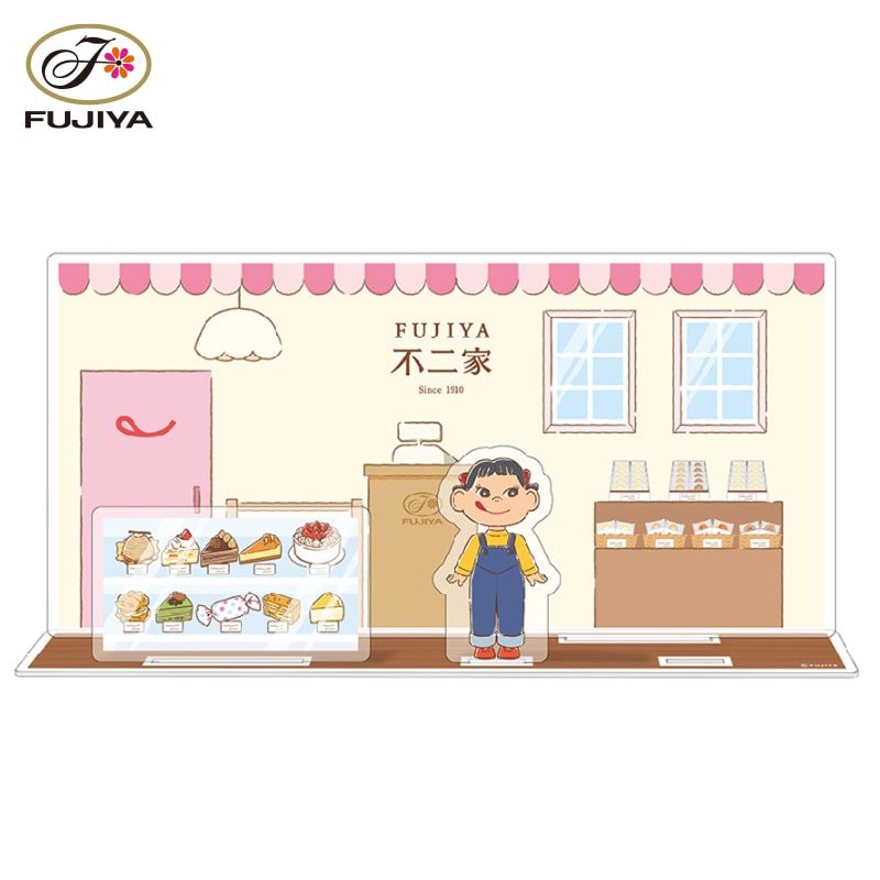 不二家 公式 不二家のお店 アクリルスタンド 11cm  6.5cm ペコちゃん ぺこちゃん アクスタ 持ち運び ペコちゃん ペコ ぺこちゃん キャラクター