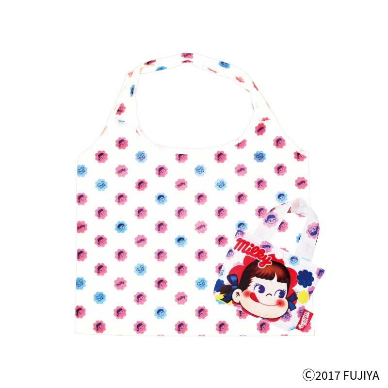 不二家 公式 ペコちゃんのエコバッグ(フラワー) ペコ ペコちゃん キャラクター