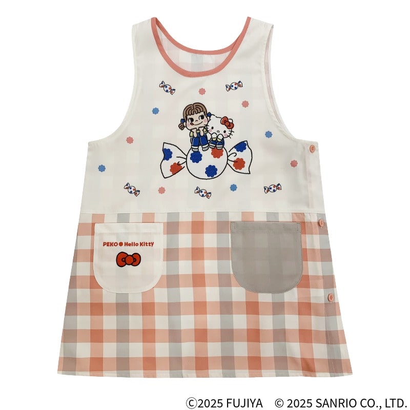 不二家 公式 ペコちゃん×サンリオキャラクターズ エプロン キャラクター コラボ かわいい