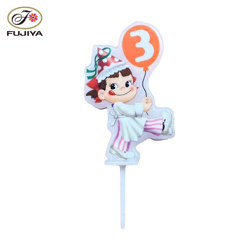 不二家 公式 ペコ数字キャンドル『3』 誕生日 お祝い バースデー ペコちゃん ぺこちゃん ナンバーキャンドル バースデーキャンドル キャンドル ロウソク ろうそく ナンバー 数字 数字キャンドル 誕生日ケーキ バースデーケーキ サプライス 子供 大人