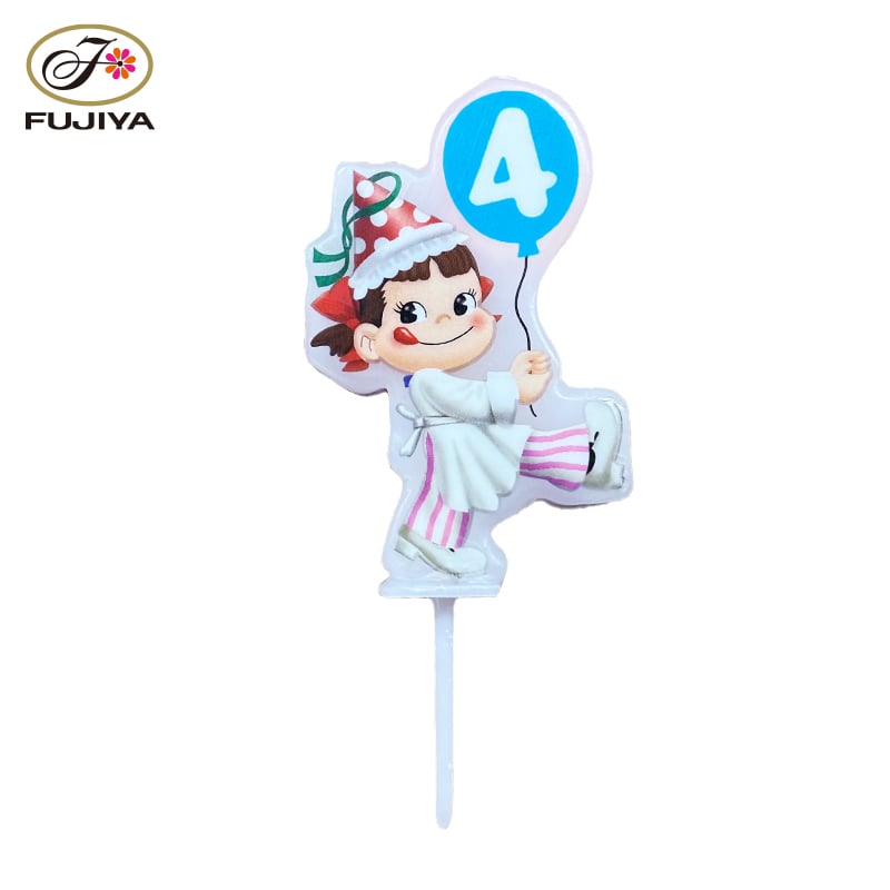 不二家 公式 ペコ数字キャンドル『4』 誕生日 お祝い バースデー ペコちゃん ぺこちゃん ナンバーキャンドル バースデーキャンドル キャンドル ロウソク ろうそく ナンバー 数字 数字キャンドル 誕生日ケーキ バースデーケーキ サプライス 子供 大人