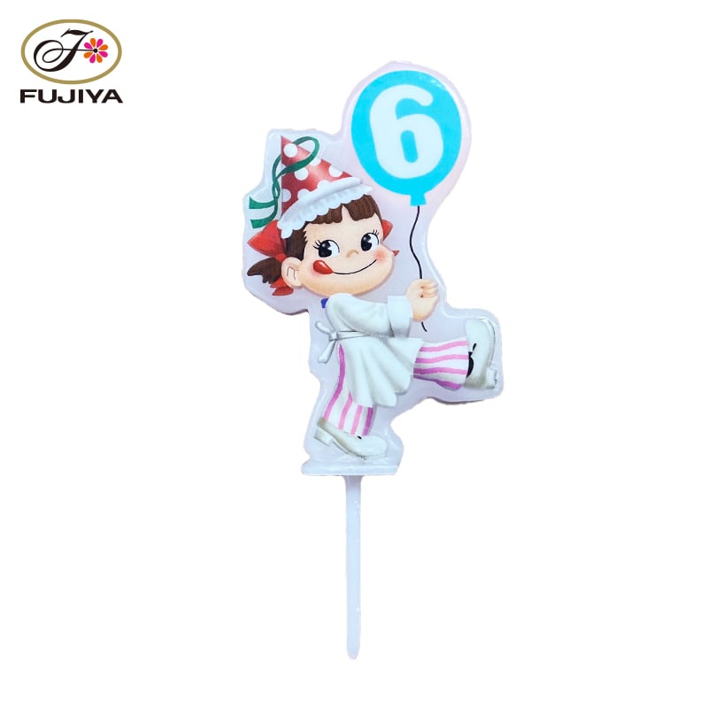 不二家 公式 ペコ数字キャンドル『6』 誕生日 お祝い バースデー ペコちゃん ぺこちゃん ナンバーキャンドル バースデーキャンドル キャンドル ロウソク ろうそく ナンバー 数字 数字キャンドル 誕生日ケーキ バースデーケーキ サプライス 子供 大人