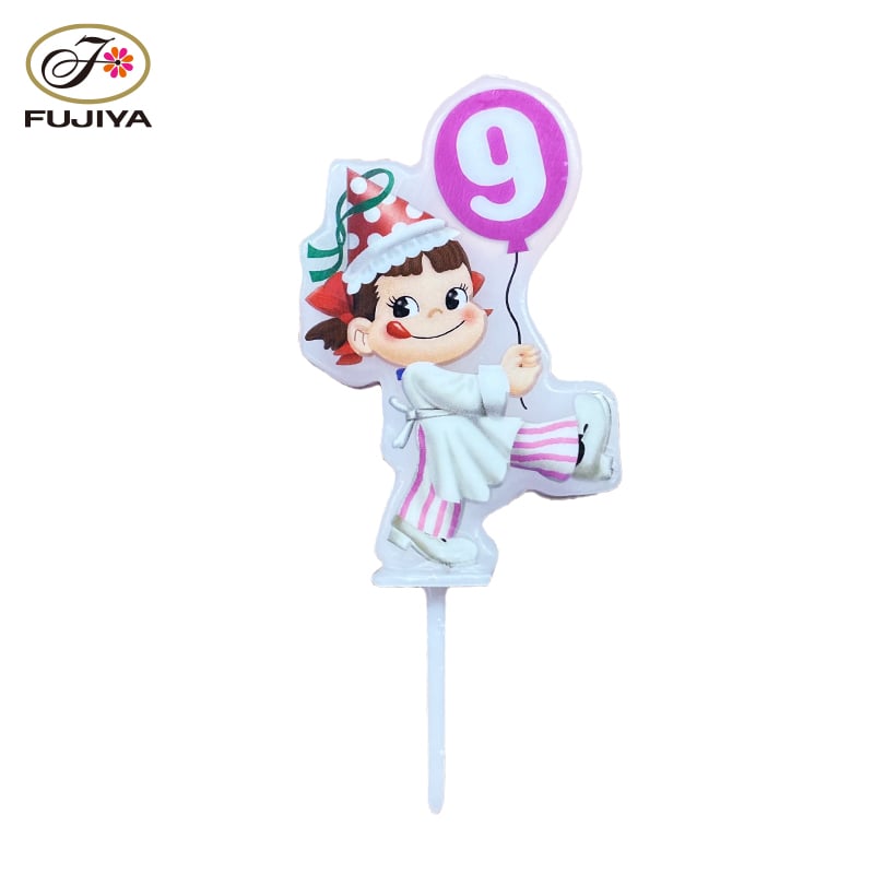 不二家 公式 ペコ数字キャンドル『9』 誕生日 お祝い バースデー ペコちゃん ぺこちゃん ナンバーキャンドル バースデーキャンドル キャンドル ロウソク ろうそく ナンバー 数字 数字キャンドル 誕生日ケーキ バースデーケーキ サプライス 子供 大人