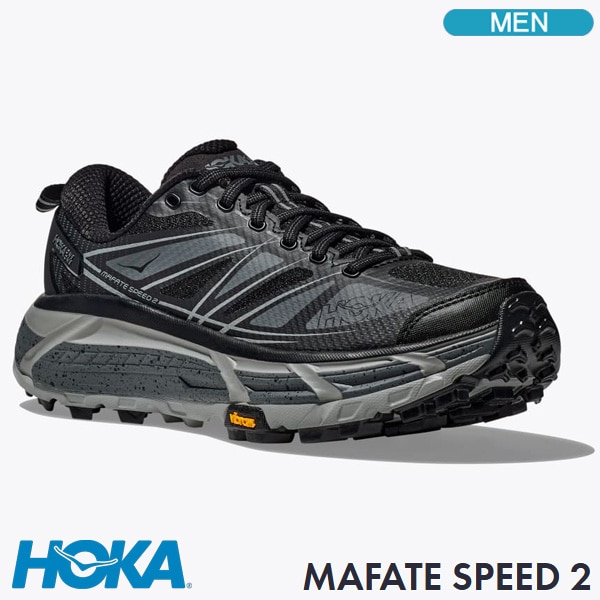ホカ スニーカー HOKA U MAFATE SPEED 2 マファテスピード 2 メンズシューズ 1126851-BCSTL ブラック/キャッスルロック