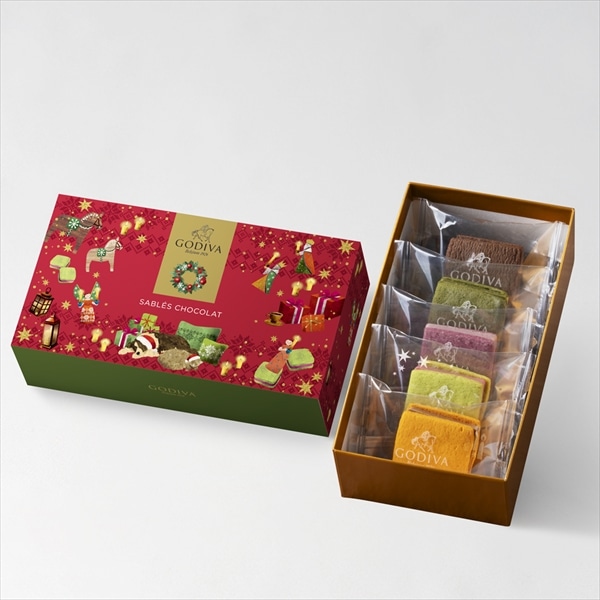 クリスマス ゴディバ公式 (GODIVA) ホリデー サブレショコラ(5個入) 焼き菓子 - 冬ギフト お歳暮