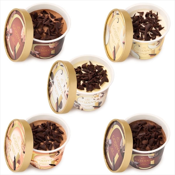 アイス アイスクリーム ギフト プレゼント お返し ゴディバ公式 ゴディバ(GODIVA)【オンラインショップ限定・送料込】カップアイスクリーム 90ml(5個入)+ オリジナルハンドタオルセット