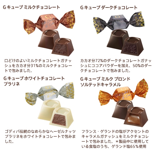 クリスマス ゴディバ公式 (GODIVA) ブッシュ ド ノエル G キューブ アソートメント(5粒入) チョコレート - 冬ギフト お歳暮