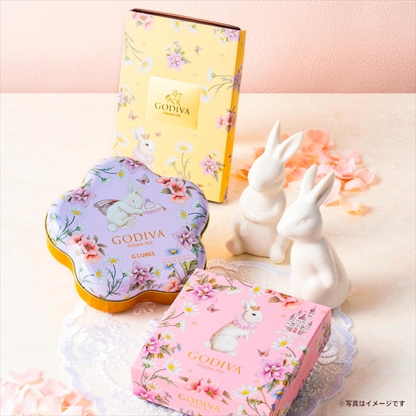 ゴディバ公式(GODIVA)羽ばたく 花咲く春 G キューブ アソートメント フラワー缶(7粒入)チョコレート(ギフト スイーツ プレゼント)