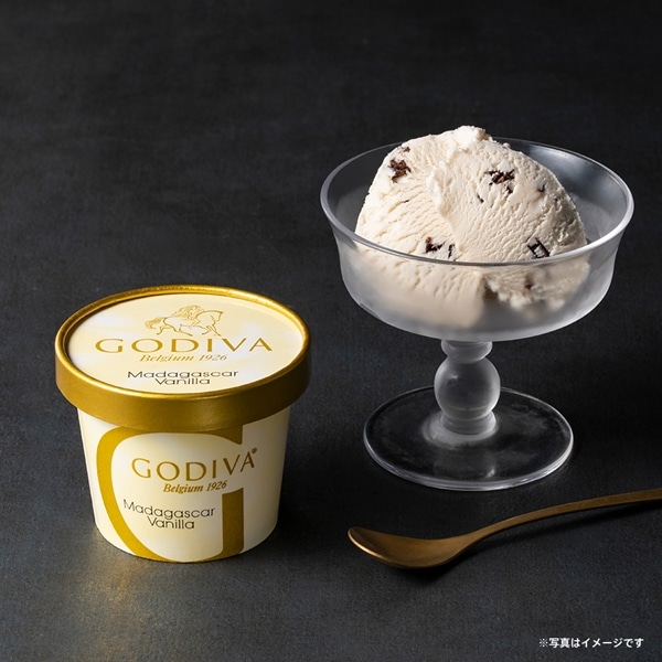 お中元 2026 ギフト ゴディバ公式(GODIVA)【オンラインショップ限定・送料込】カップアイス 120ml(4個入)+ くっつく保冷クロスセット