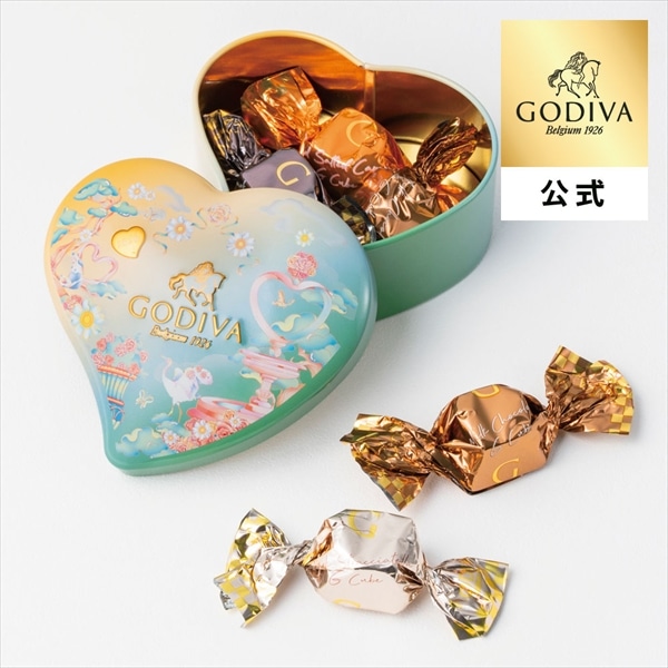 チョコレート ホワイトデー 2026 ゴディバ公式（GODIVA）ゴディバ アーリースプリング G キューブ アソートメント ミニハート缶（5粒入）（ギフト スイーツ プレゼント）
