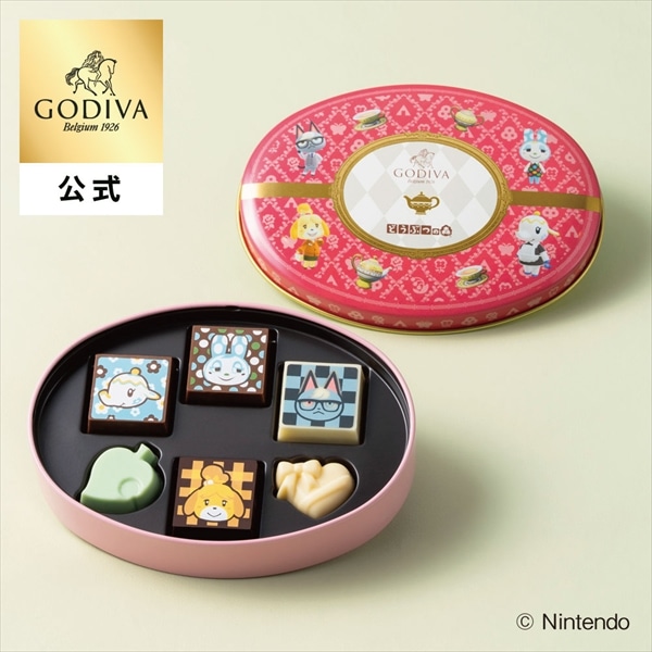 ゴディバ公式 プレゼント ギフト お返し ゴディバ (GODIVA) ゴディバ meets どうぶつの森 アソートメント/Pink（6粒入）
