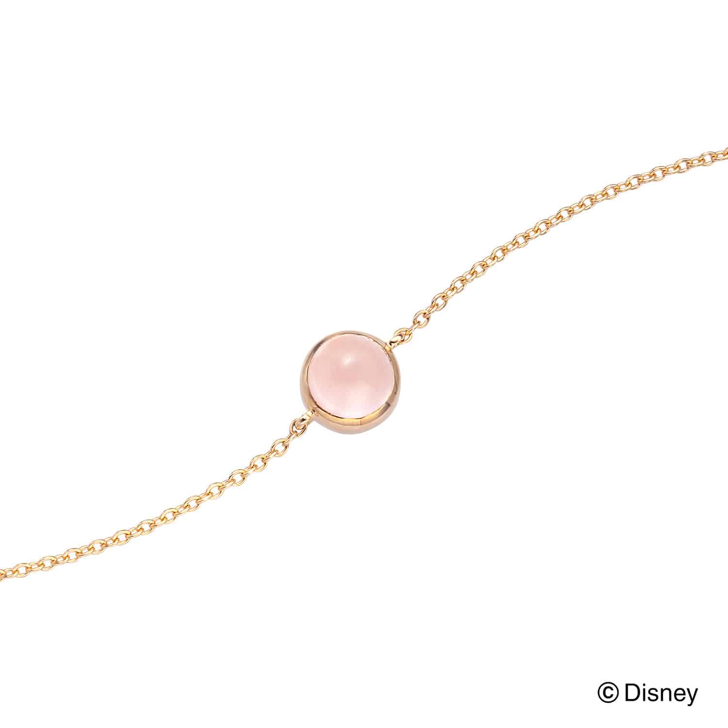 ディズニープリンセス 白雪姫 ローズクォーツピンクゴールドブレスレット
