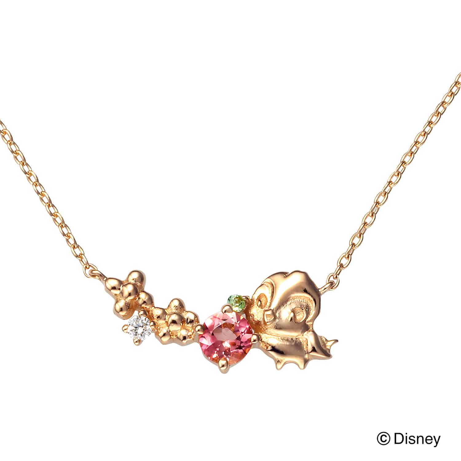 ディズニープリンセス 白雪姫　ピンクゴールドペンダント