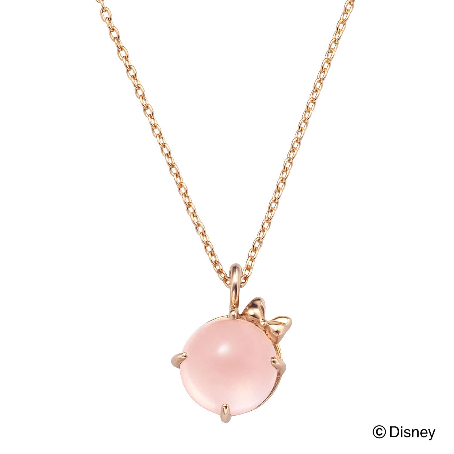 ディズニープリンセス 白雪姫 ローズクォーツピンクゴールドペンダント