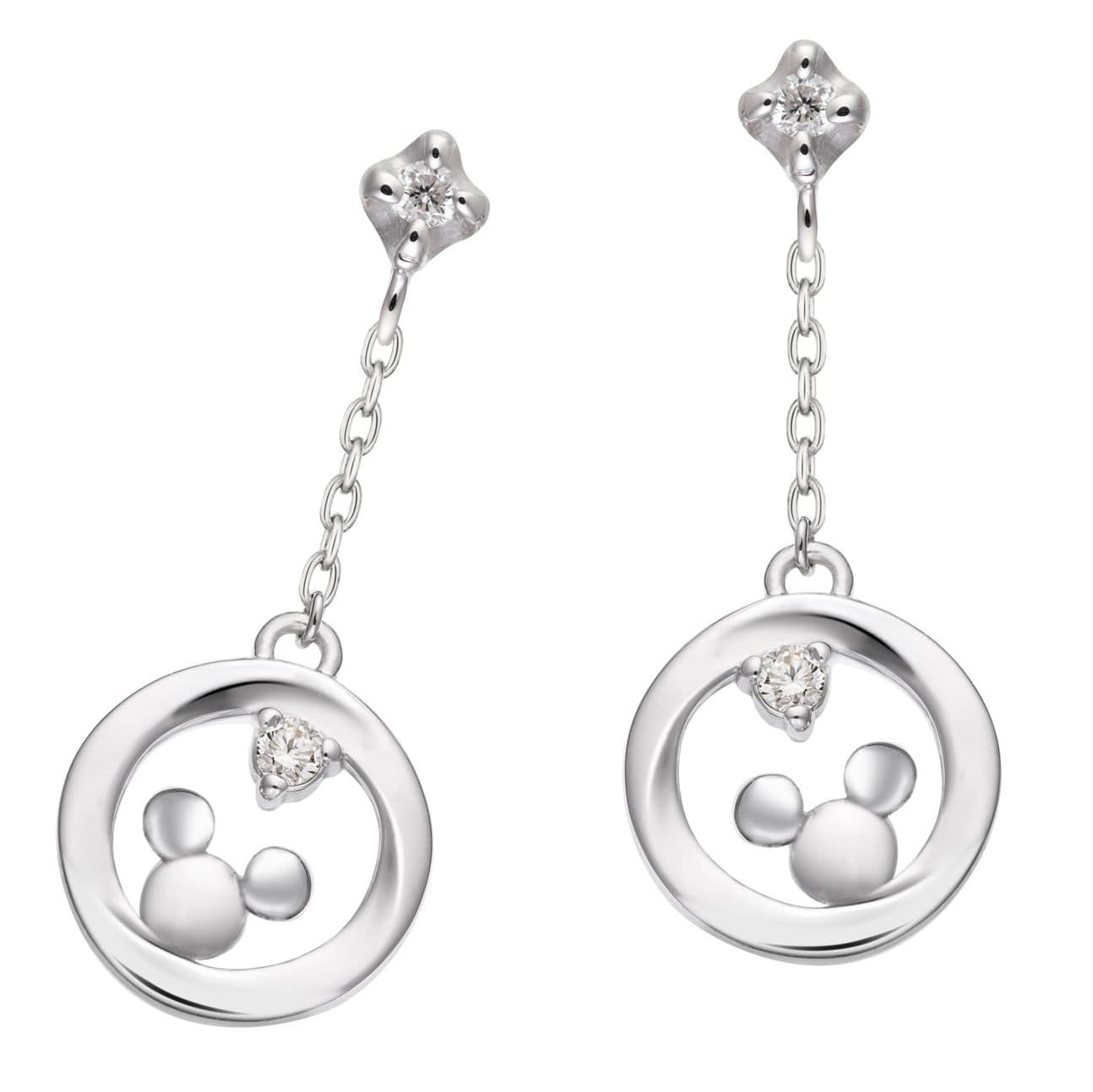 ミッキーマウスK10WGピアス