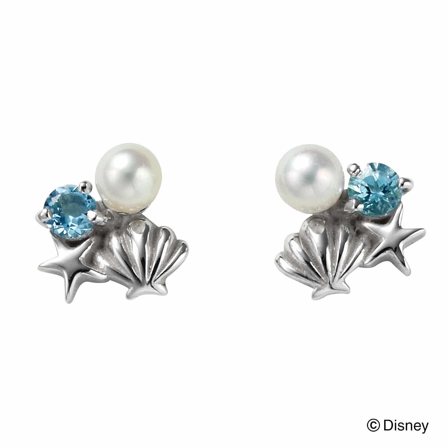 ディズニーリトルマーメイドK10WGピアス