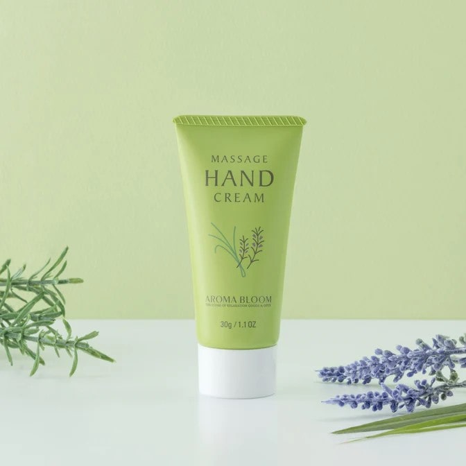 AROMA BLOOM マッサージハンドクリーム 【フレッシュハーブの香り】