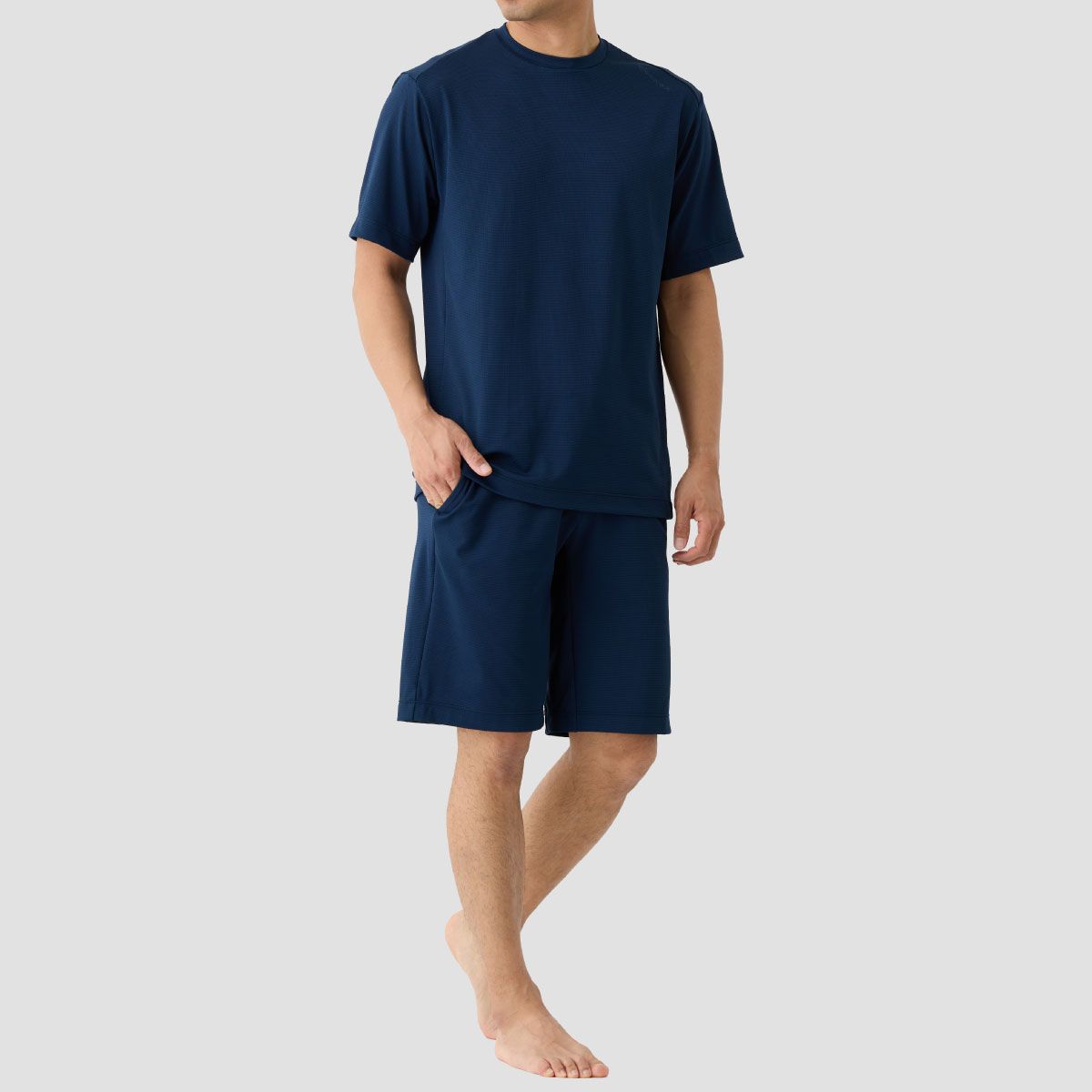 ベネクス リカバリーウェア 一般医療機器 スタンダードドライ+ ショートスリーブ ハーフパンツ 上下セット メンズ ネイビー ネイビー M