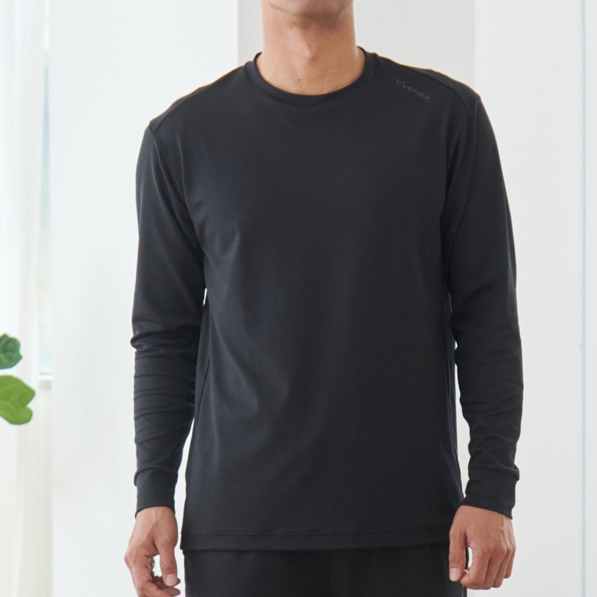 ベネクス リカバリーウェア 一般医療機器 スタンダードドライ+ ロングスリーブクルーネック メンズ ブラック